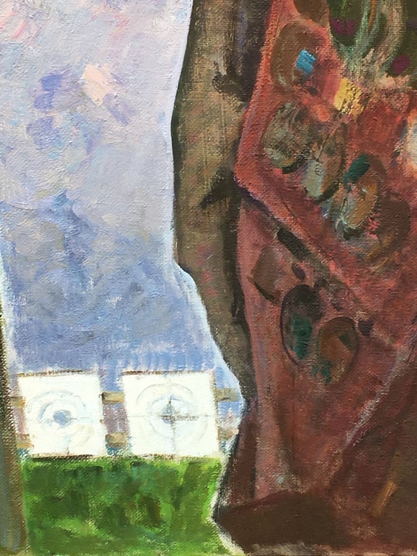 Social realism oil painting Portrait of the USSR Master of Sports Serbutovsky Andrey Andreevich - 7