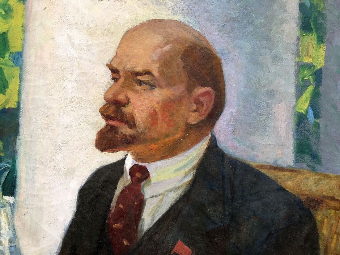 Social realism oil painting Lenin and Gorky in Gorki Fedorchuk Vasily Fedorovich - 4