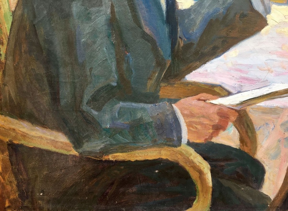 Social realism oil painting Lenin and Gorky in Gorki Fedorchuk Vasily Fedorovich - 7