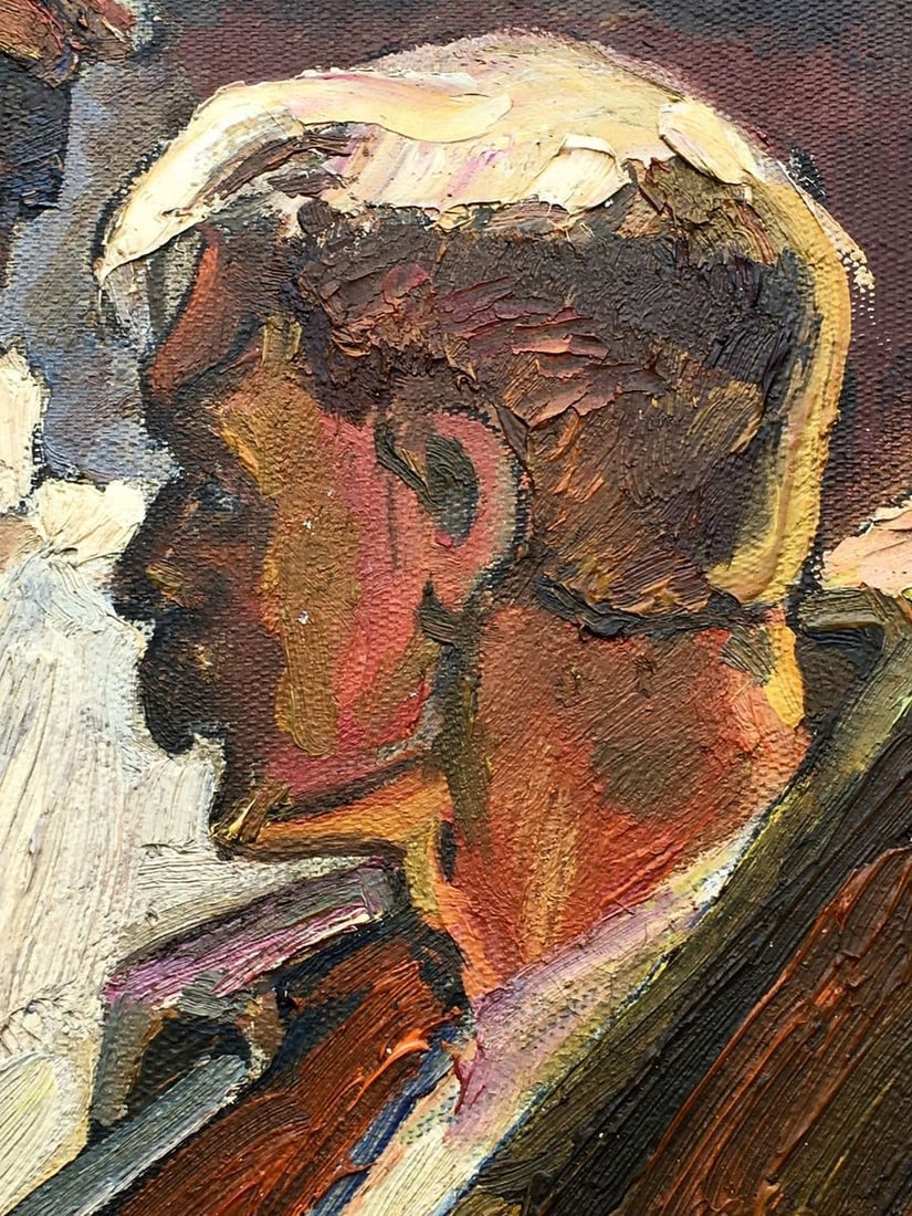 Social realism oil painting Land development Tsyun A. - 5