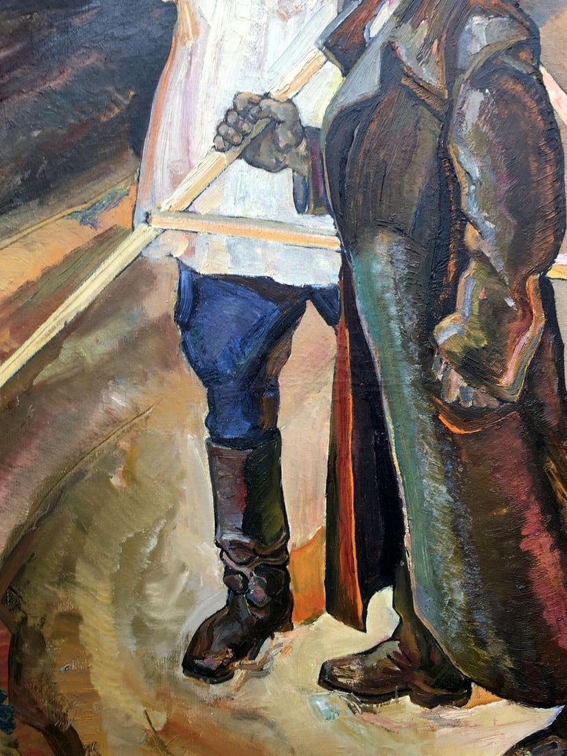 Social realism oil painting Land development Tsyun A. - 7