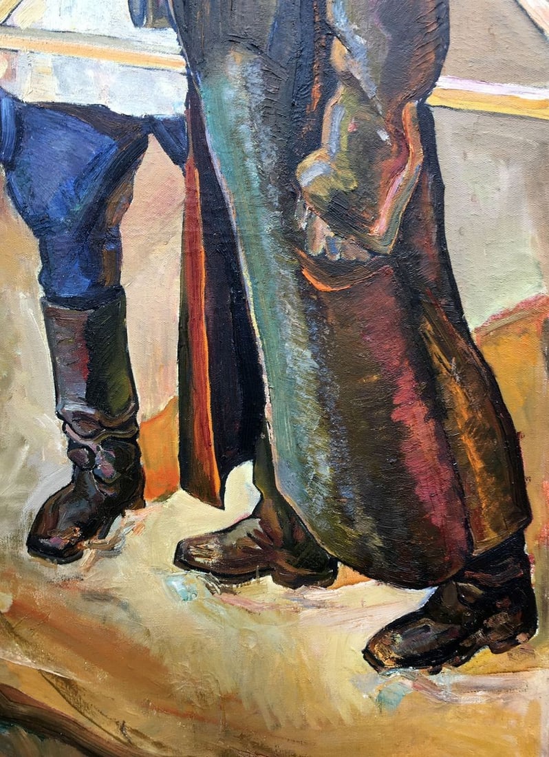 Social realism oil painting Land development Tsyun A. - 8