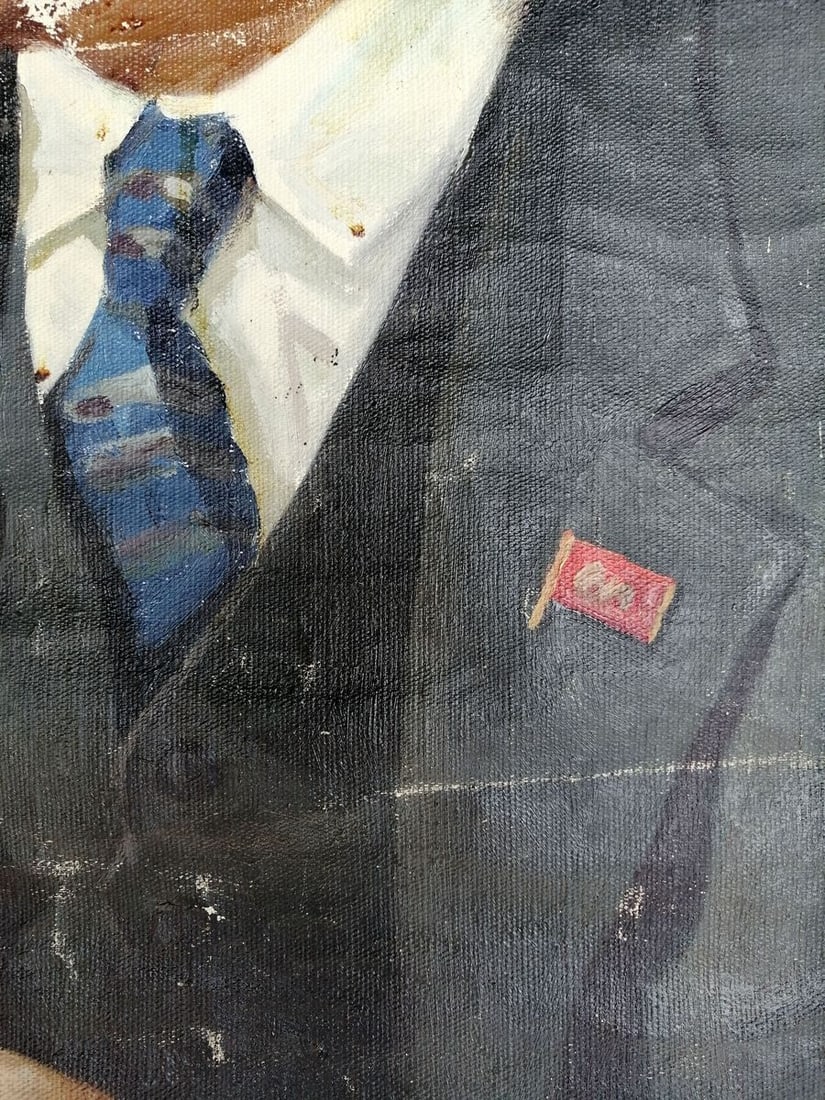 Social realism oil painting Portrait of Lenin Unknown artist - 6