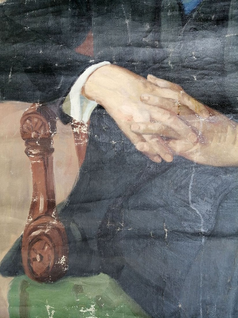 Social realism oil painting Portrait of Lenin Unknown artist - 7