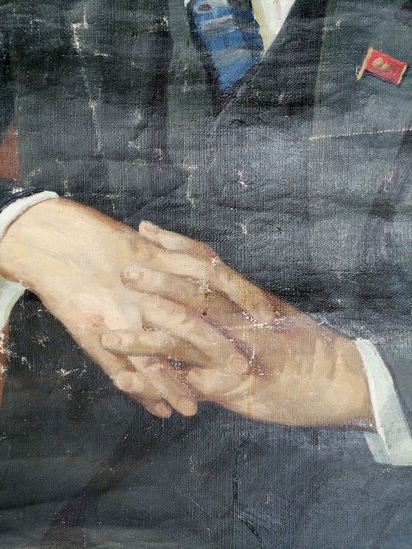 Social realism oil painting Portrait of Lenin Unknown artist - 8