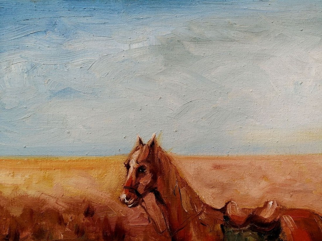 Social realism oil painting Soldier in the field Tymoshenko Alexey - 7