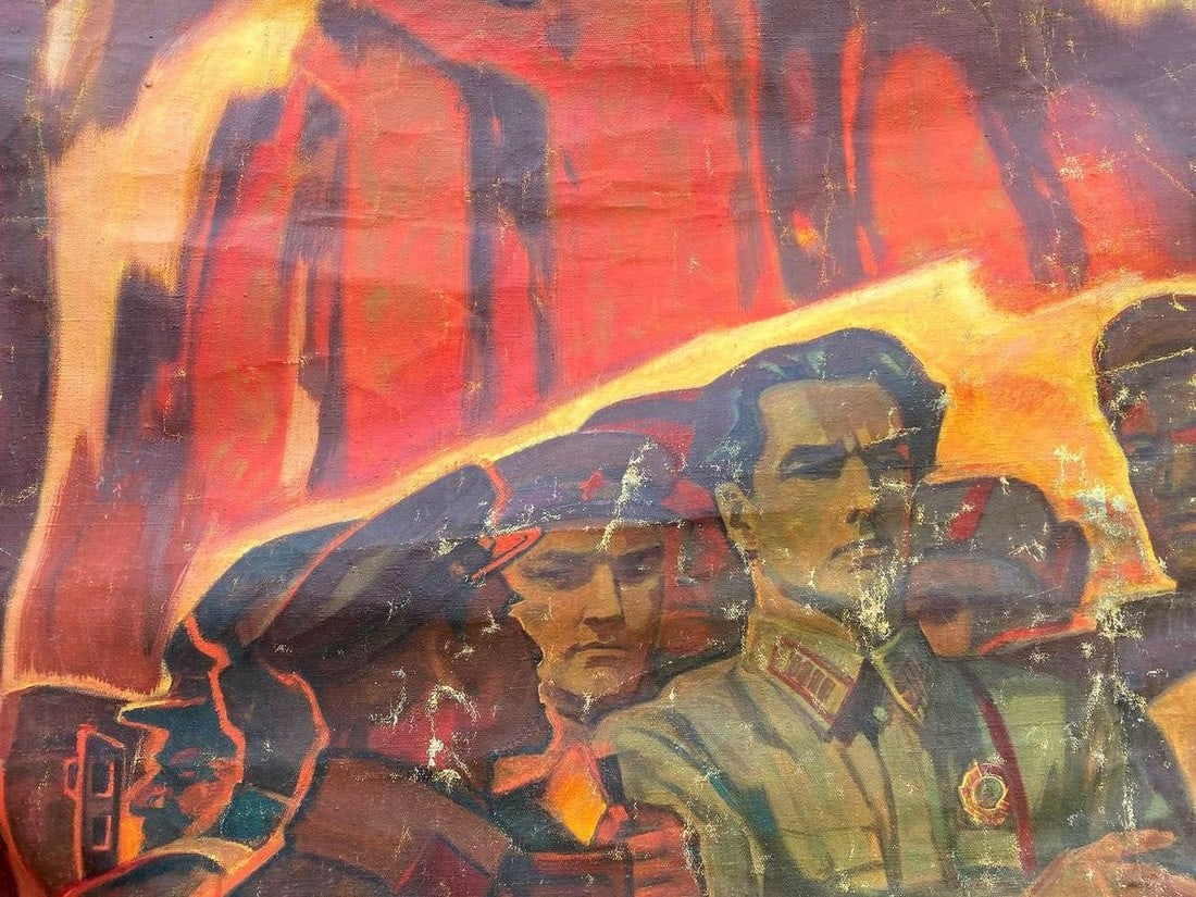 Social realism oil painting Scout Kuznetsov. Strong in spirit Dovzhenko Anatoly Ivanovich - 13