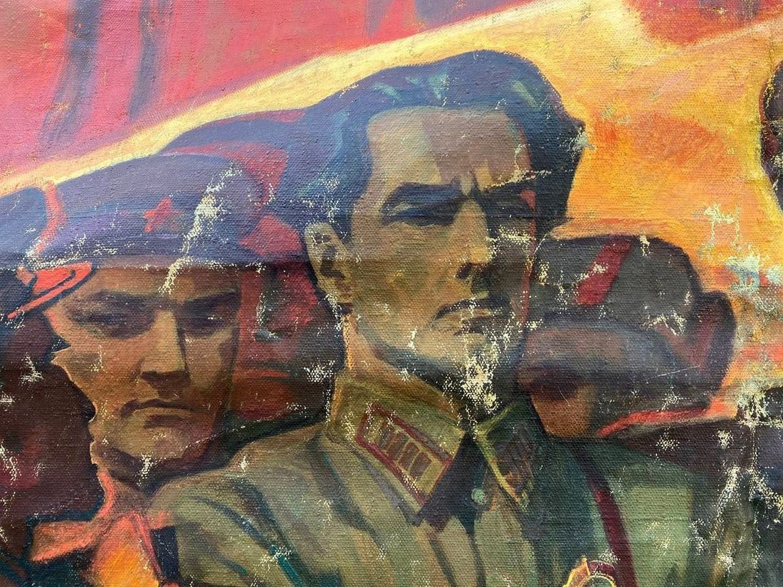 Social realism oil painting Scout Kuznetsov. Strong in spirit Dovzhenko Anatoly Ivanovich - 15