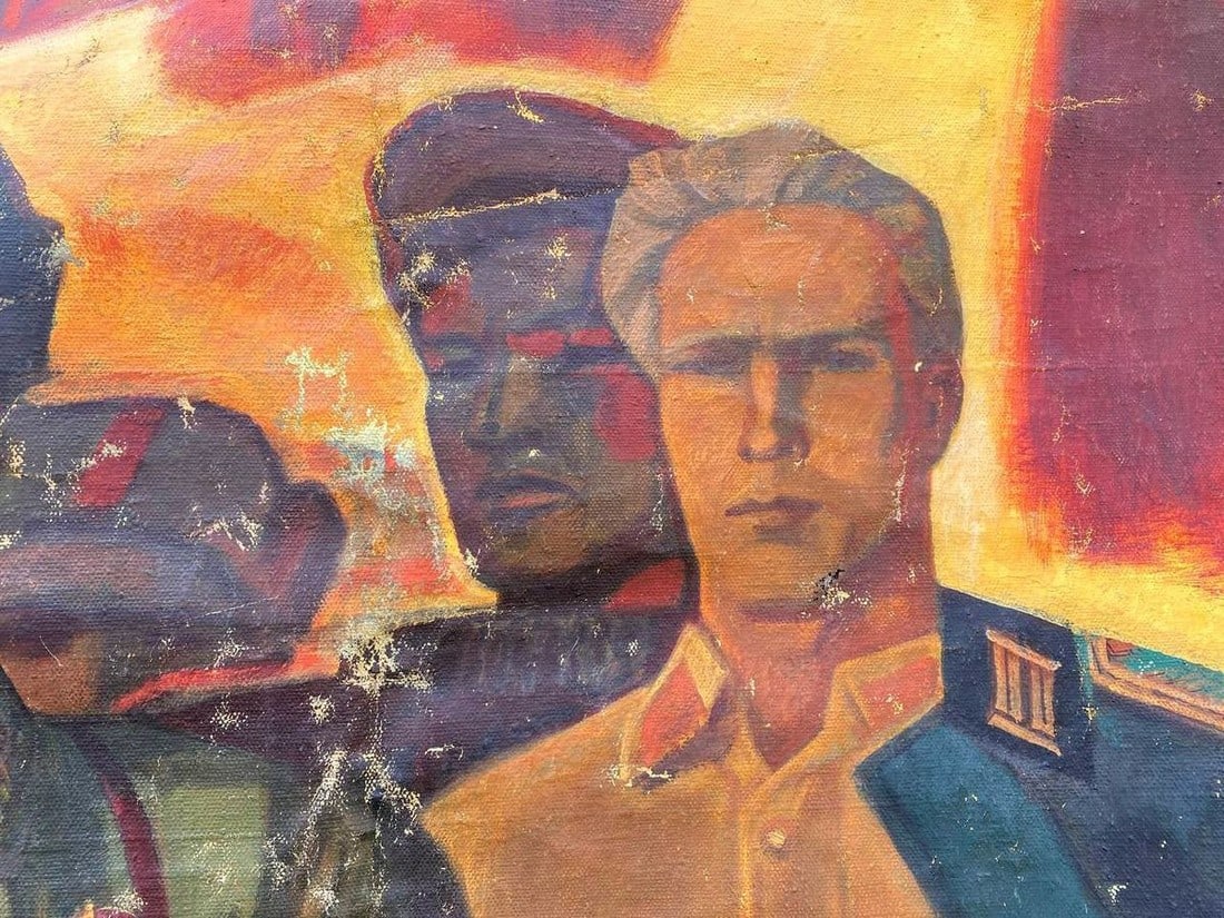 Social realism oil painting Scout Kuznetsov. Strong in spirit Dovzhenko Anatoly Ivanovich - 16