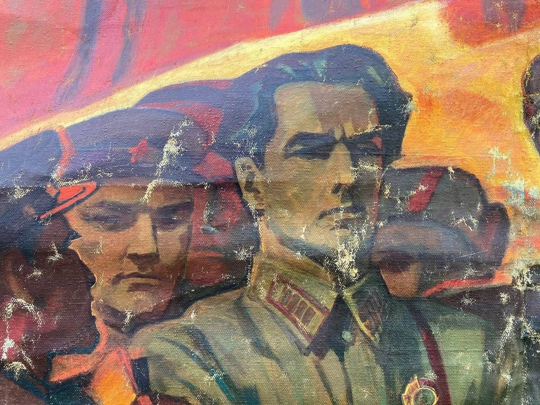 Social realism oil painting Scout Kuznetsov. Strong in spirit Dovzhenko Anatoly Ivanovich - 3