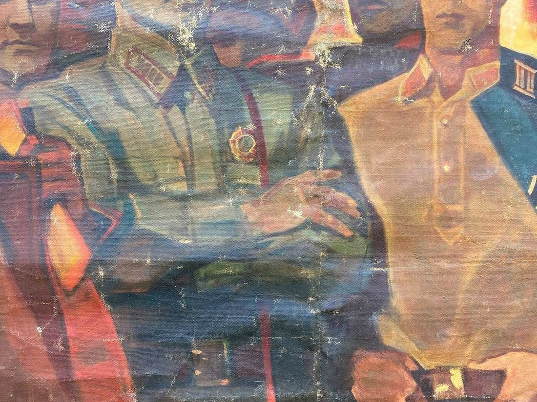 Social realism oil painting Scout Kuznetsov. Strong in spirit Dovzhenko Anatoly Ivanovich - 5