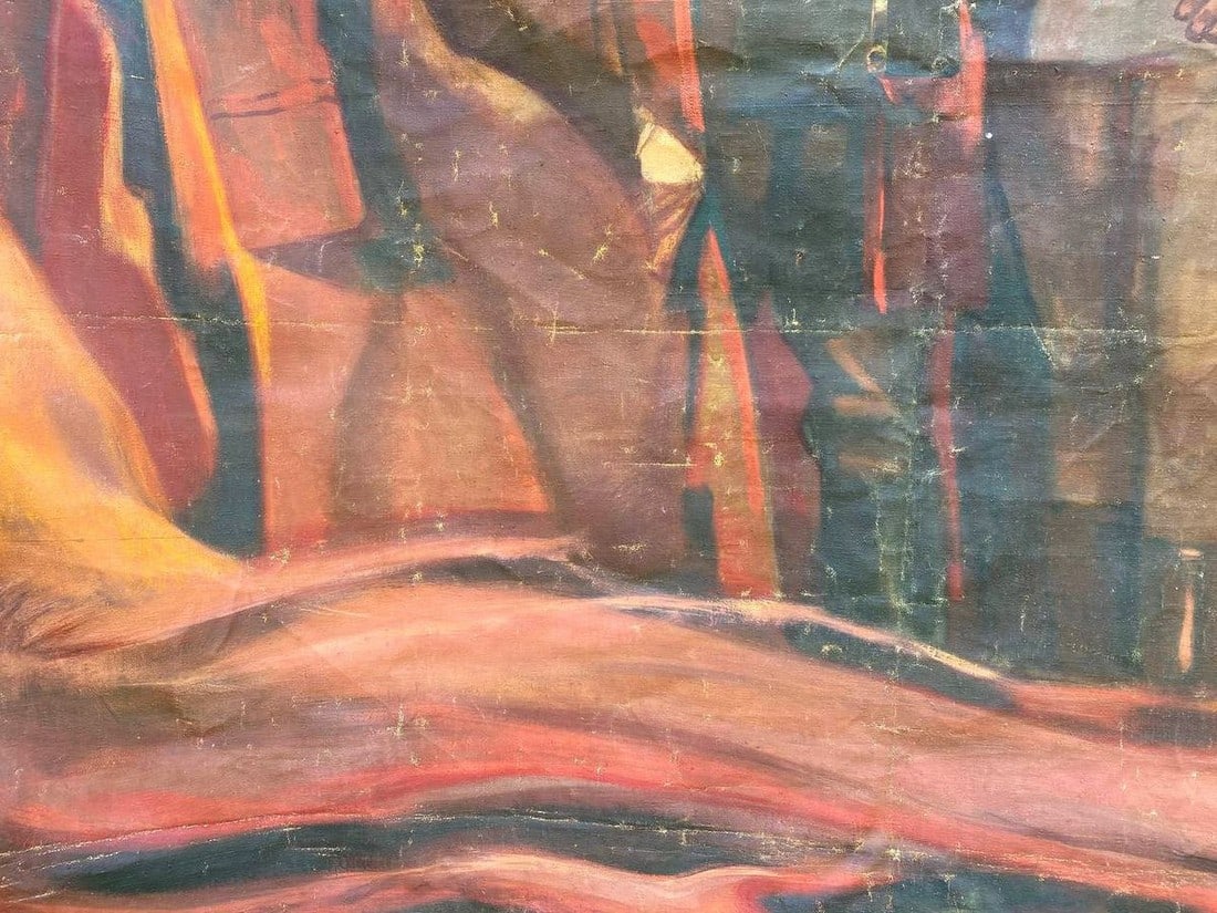 Social realism oil painting Scout Kuznetsov. Strong in spirit Dovzhenko Anatoly Ivanovich - 8