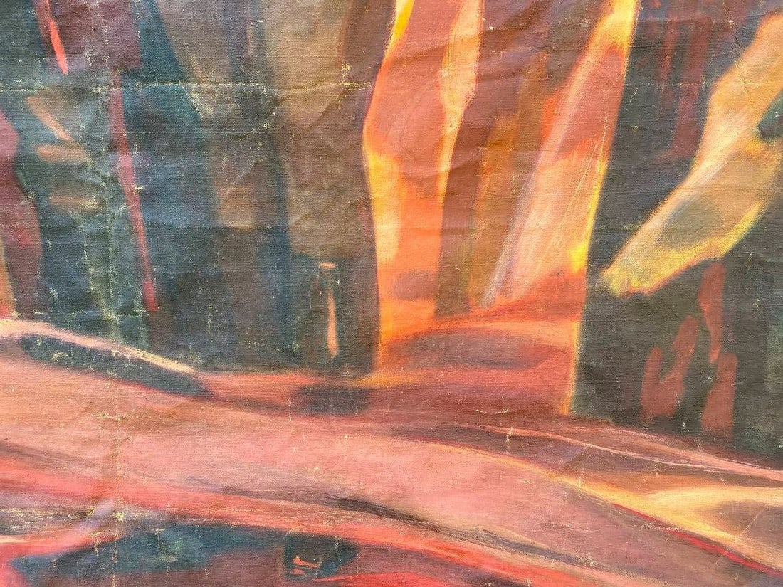 Social realism oil painting Scout Kuznetsov. Strong in spirit Dovzhenko Anatoly Ivanovich - 9