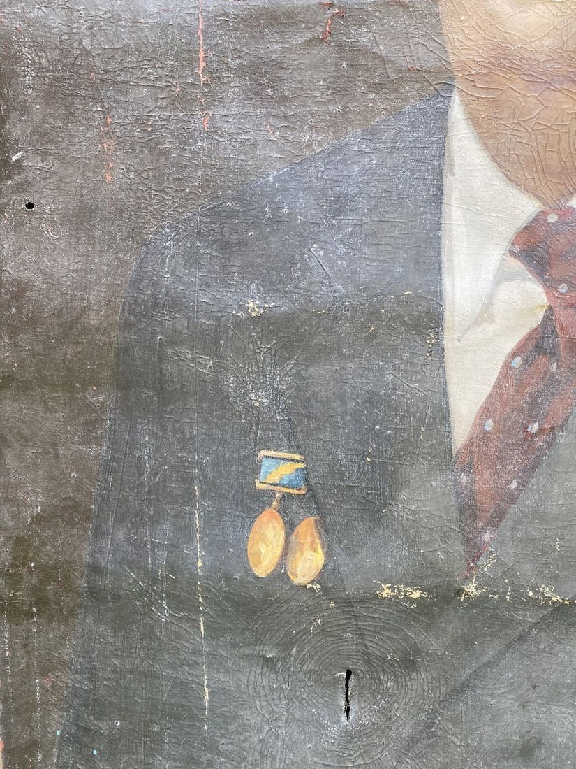 Social realism oil painting Portrait of Brezhnev Unknown author - 3