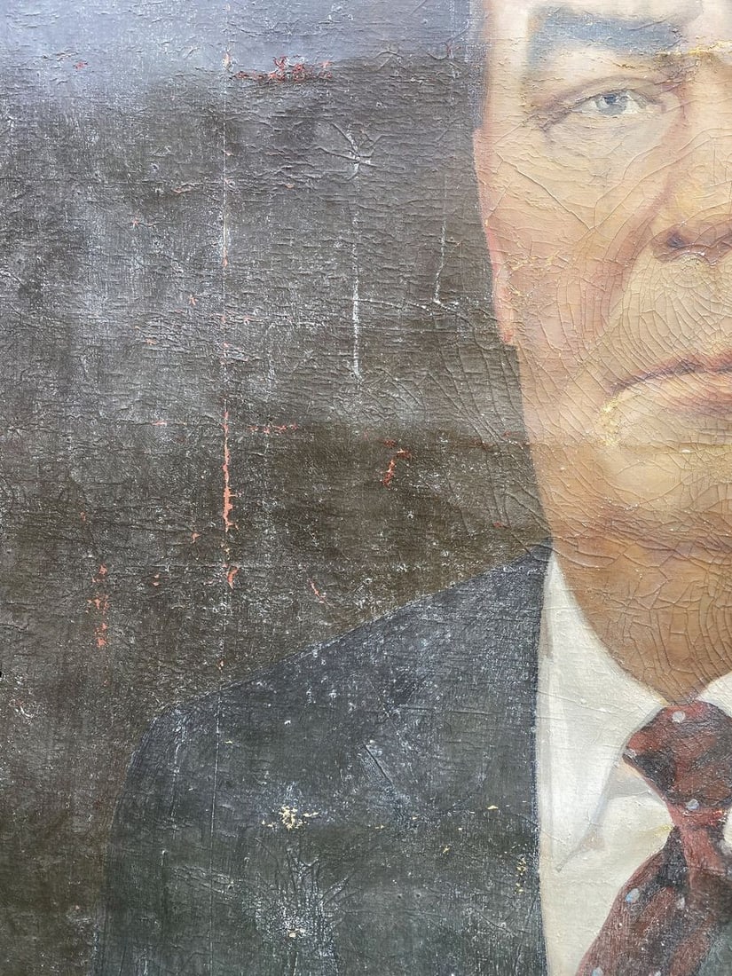 Social realism oil painting Portrait of Brezhnev Unknown author - 5