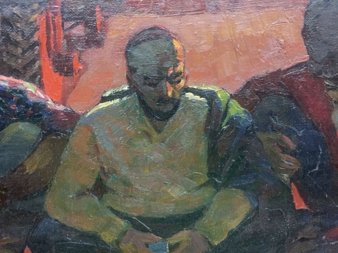 Oil painting On the ground Brusentsov Gennady Yakovlevich - 3