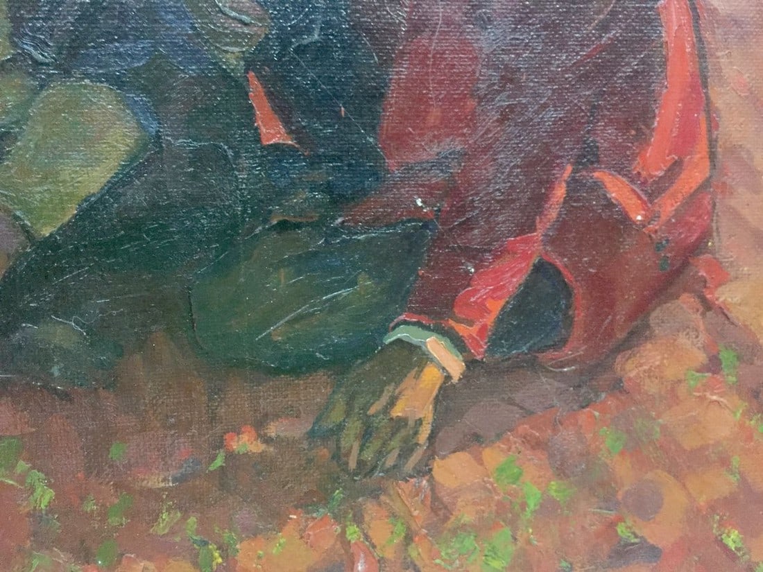 Oil painting On the ground Brusentsov Gennady Yakovlevich - 5