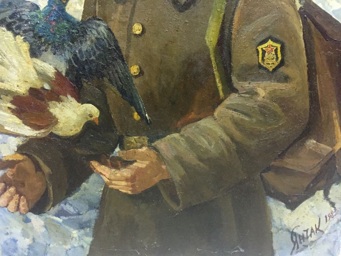 Oil painting Return of the soldier to his homeland Yanchak Elena Vatslavovna - 3