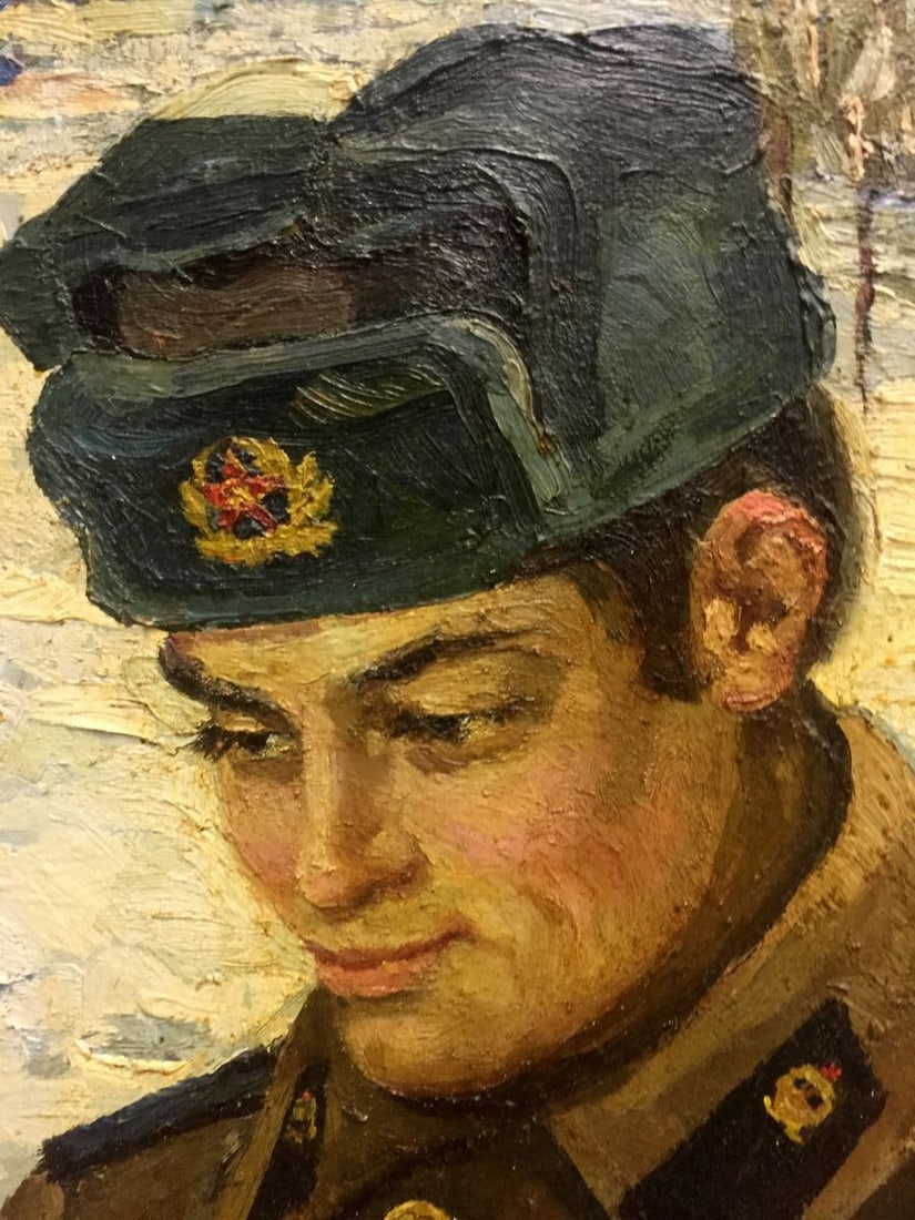 Oil painting Return of the soldier to his homeland Yanchak Elena Vatslavovna - 4