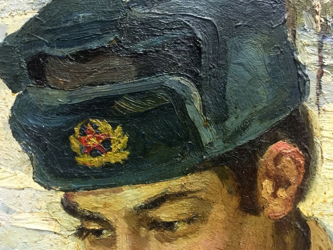 Oil painting Return of the soldier to his homeland Yanchak Elena Vatslavovna - 6