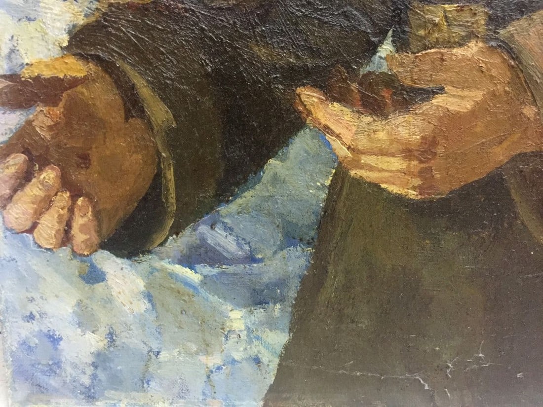 Oil painting Return of the soldier to his homeland Yanchak Elena Vatslavovna - 9