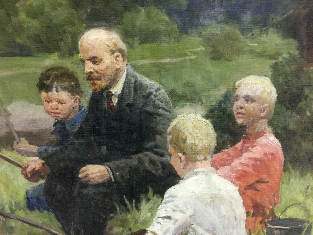 Oil painting Lenin with children Shmatko Leonid Aleksandrovich - 2