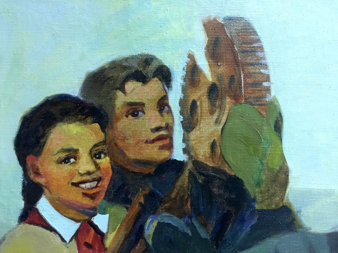 Oil painting After work - 2