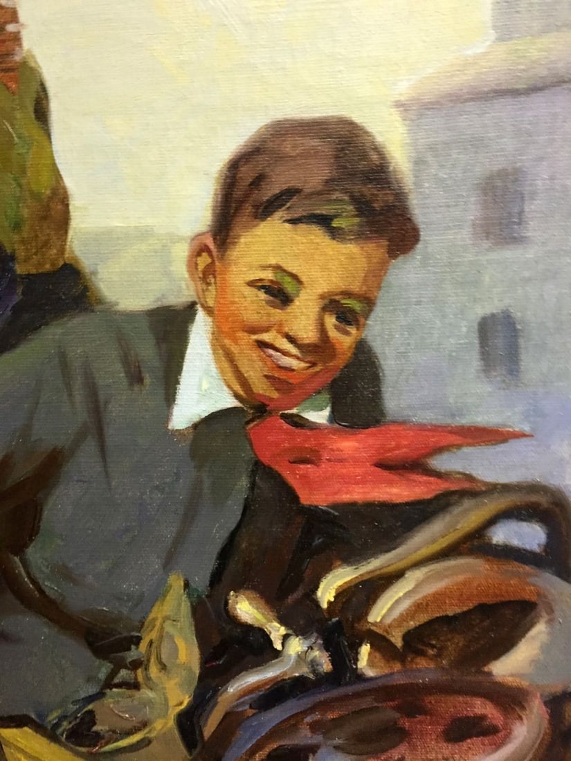 Oil painting After work - 4