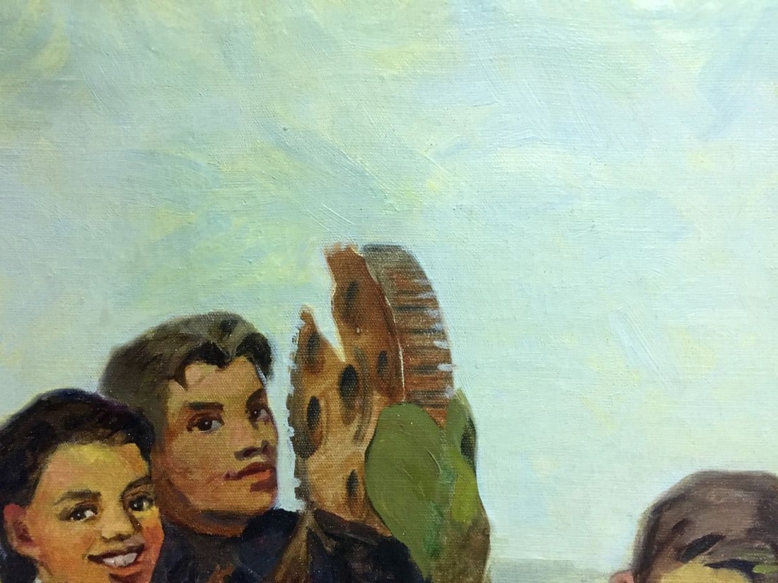 Oil painting After work - 6