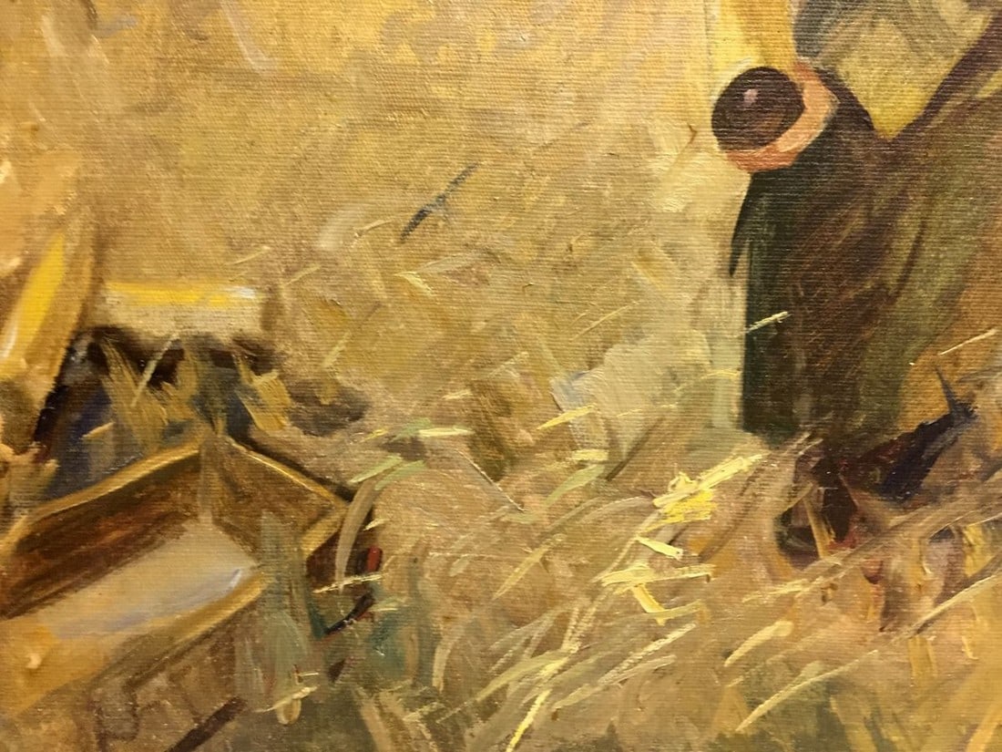 Oil painting Soldier at the front - 5