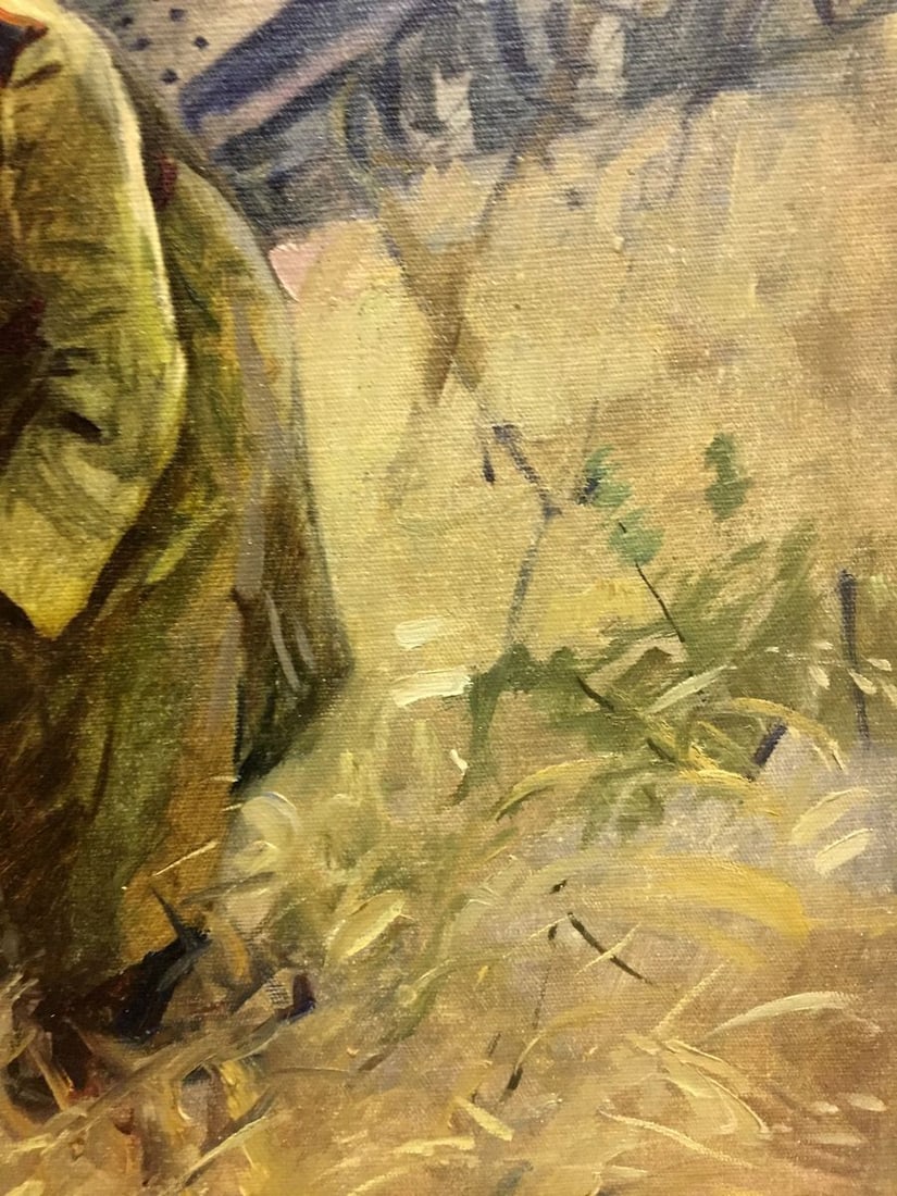 Oil painting Soldier at the front - 6