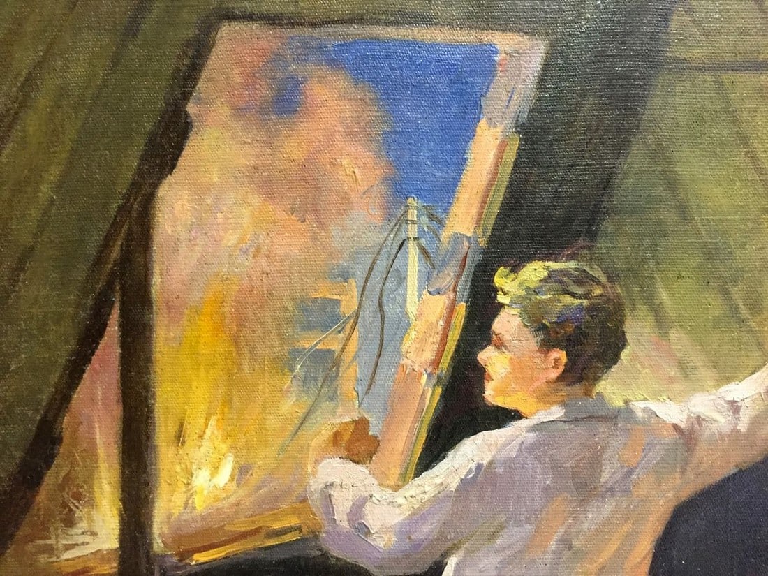 Oil painting Man at the window - 3