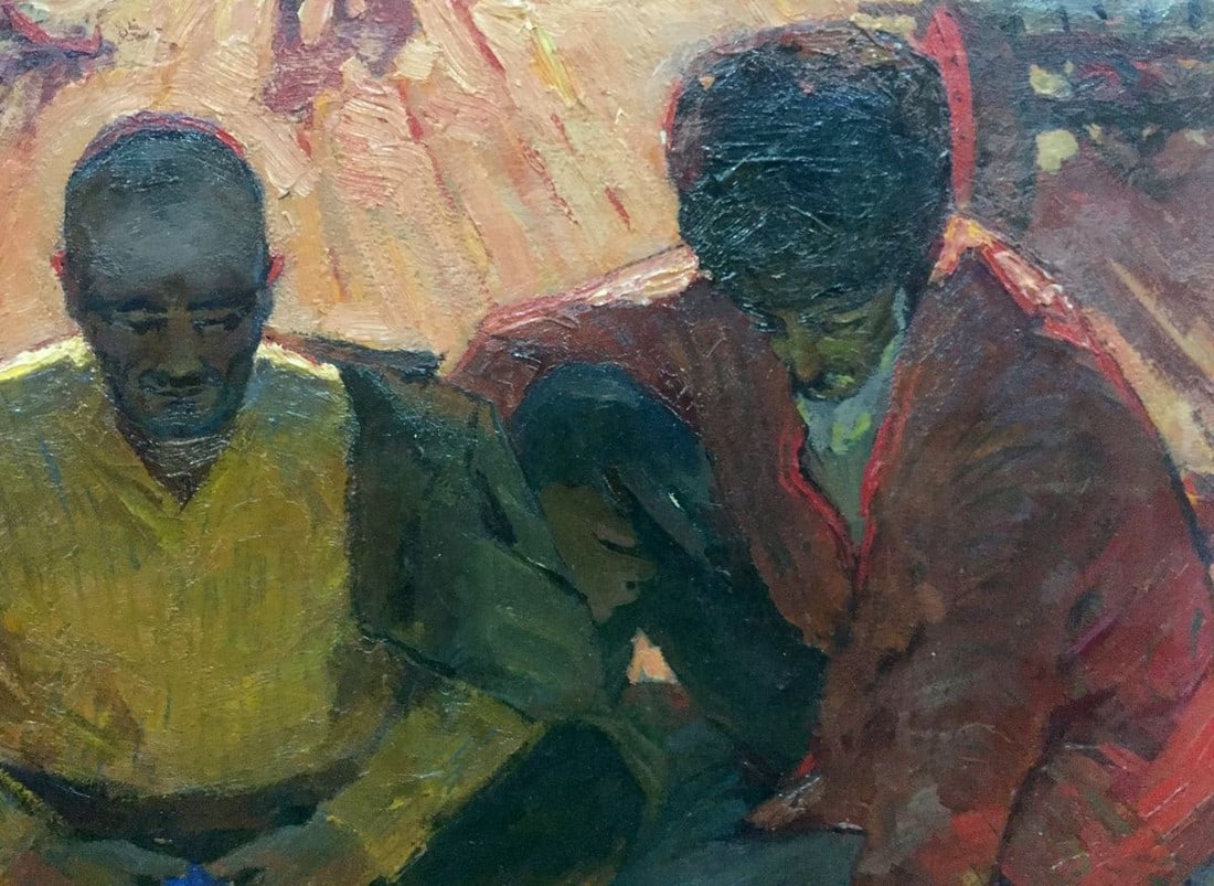 Oil painting On the ground Brusentsov Gennady Yakovich - 3