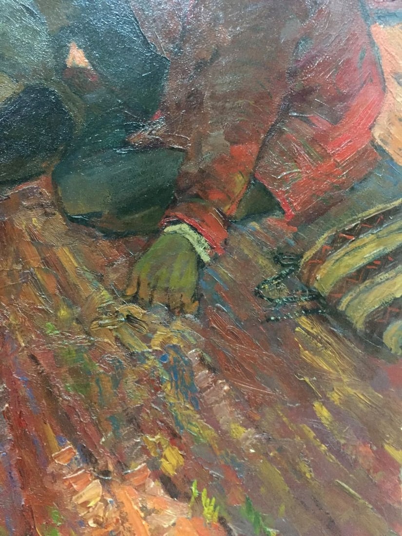 Oil painting On the ground Brusentsov Gennady Yakovich - 4