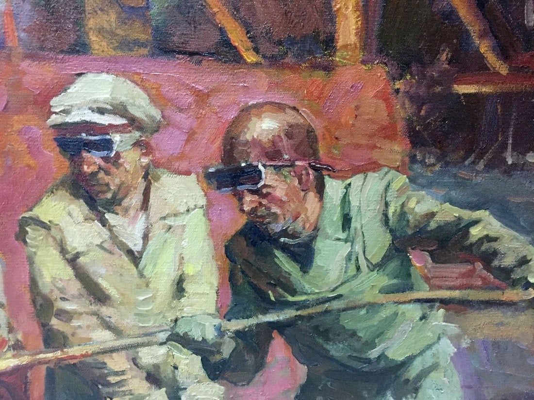 Oil painting Metal sample Anatoly Nikitovich Yanev - 5