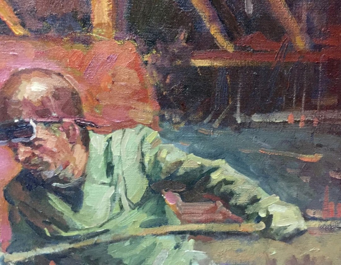 Oil painting Metal sample Anatoly Nikitovich Yanev - 7