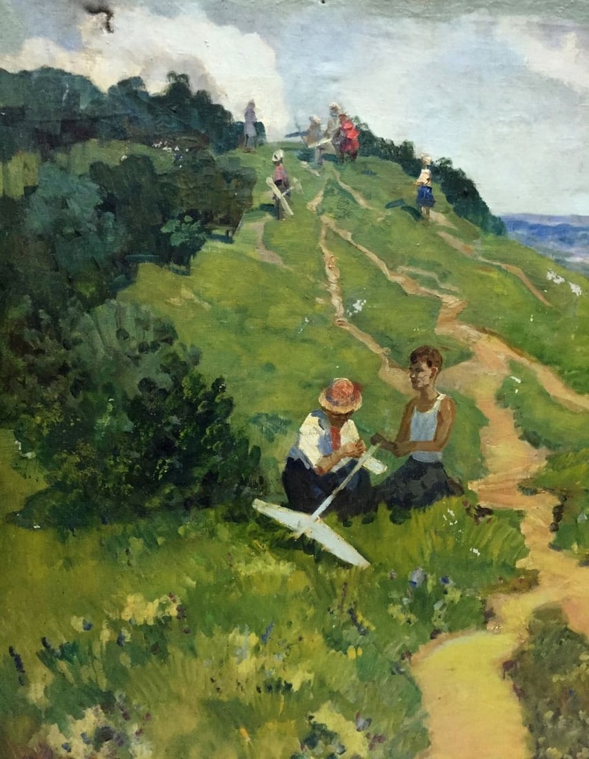 Oil painting Family on vacation - 3