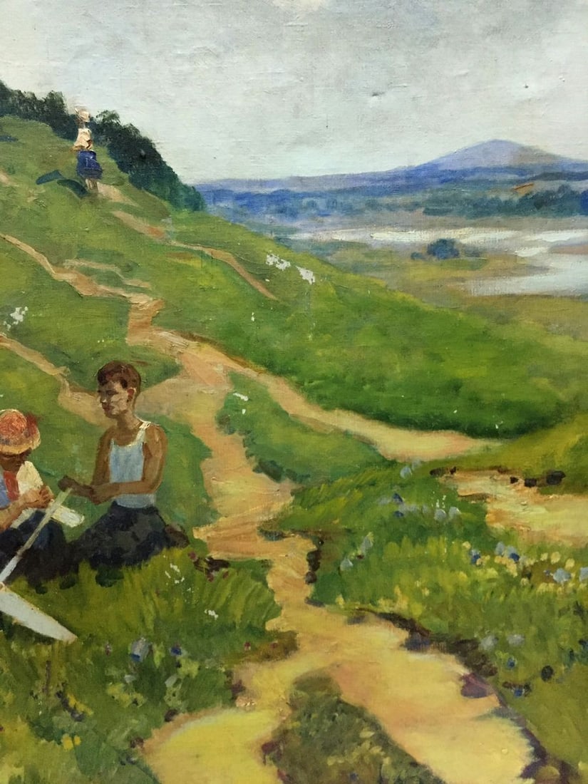 Oil painting Family on vacation - 4