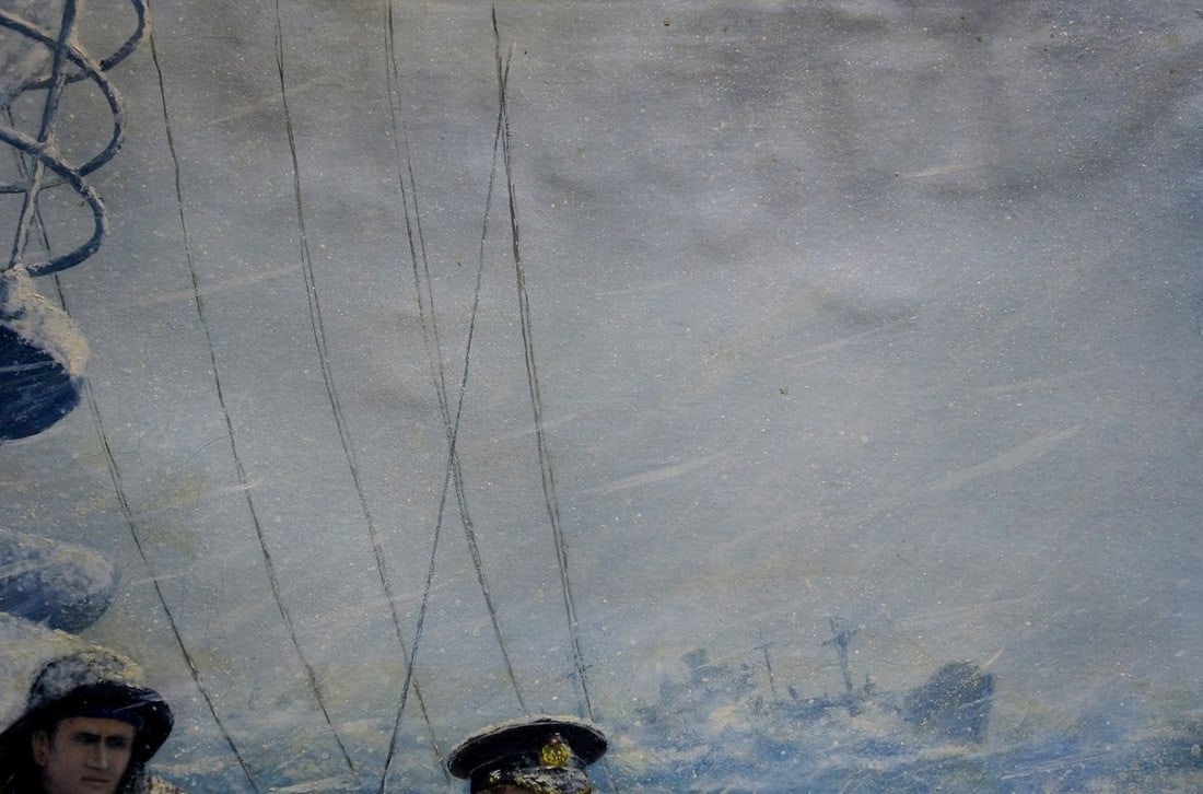 Oil painting In convoy Polycarp Avilov - 4