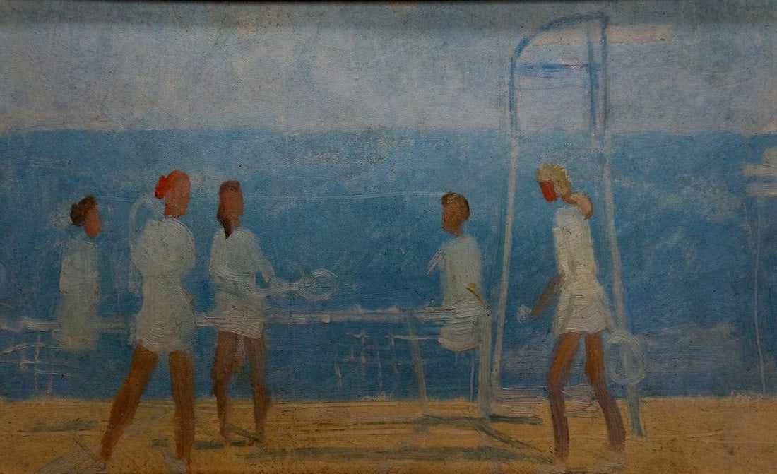 Oil painting Tennis players - 2