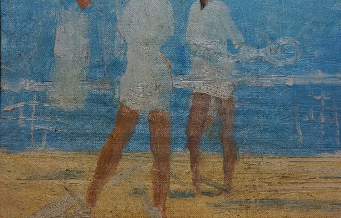Oil painting Tennis players - 3