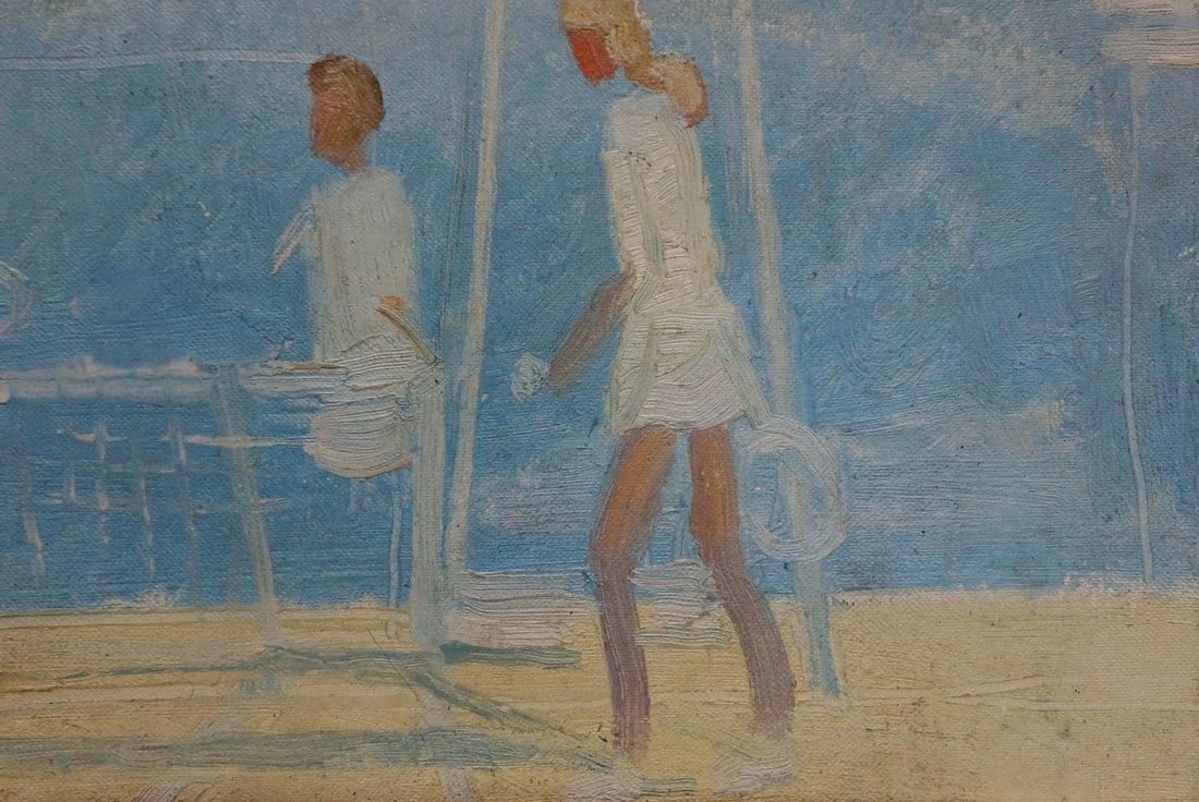 Oil painting Tennis players - 6