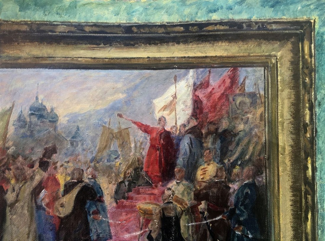 Oil painting Writer Nathan Rybak Shostak David Zelmanovich - 2