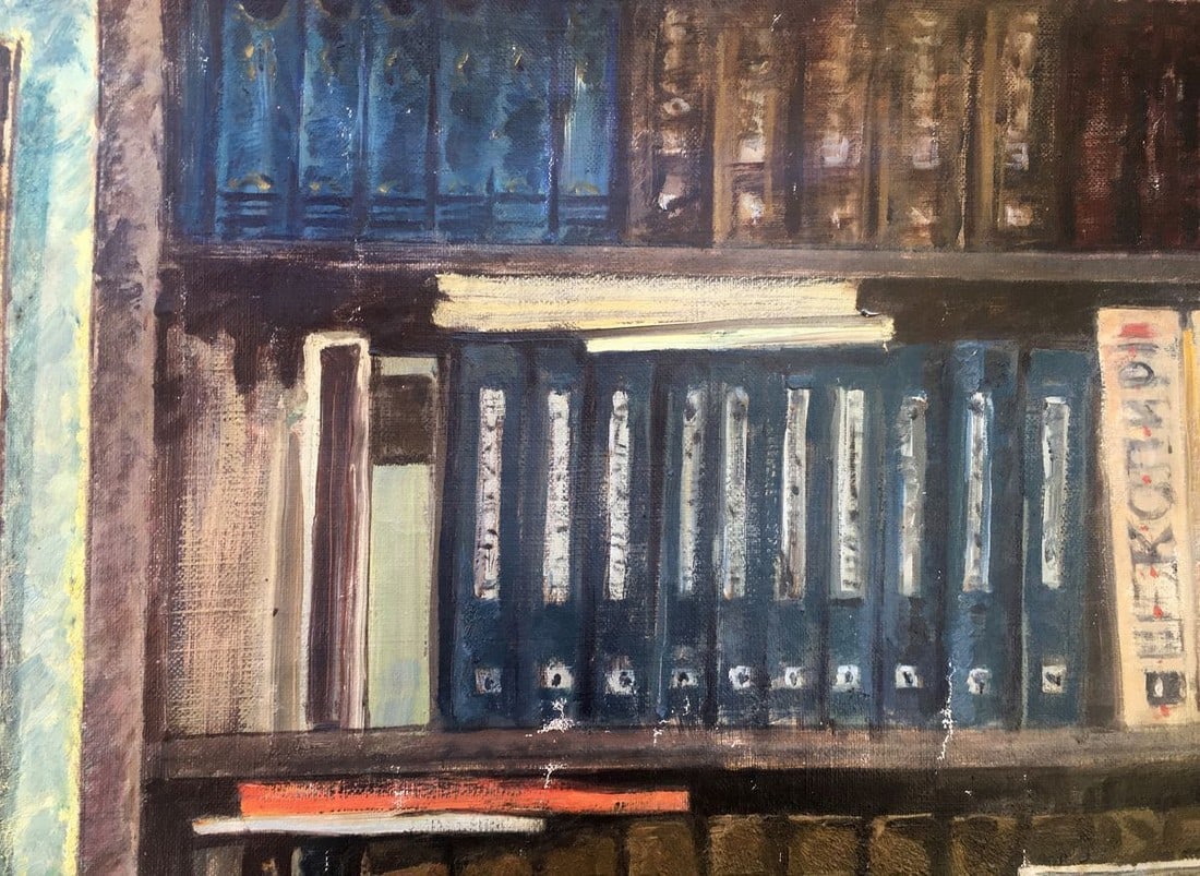 Oil painting Writer Nathan Rybak Shostak David Zelmanovich - 3