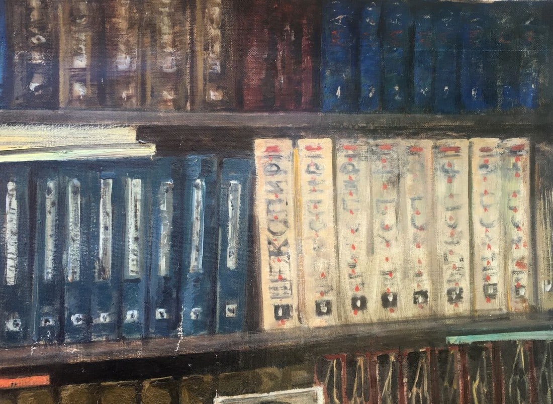 Oil painting Writer Nathan Rybak Shostak David Zelmanovich - 4