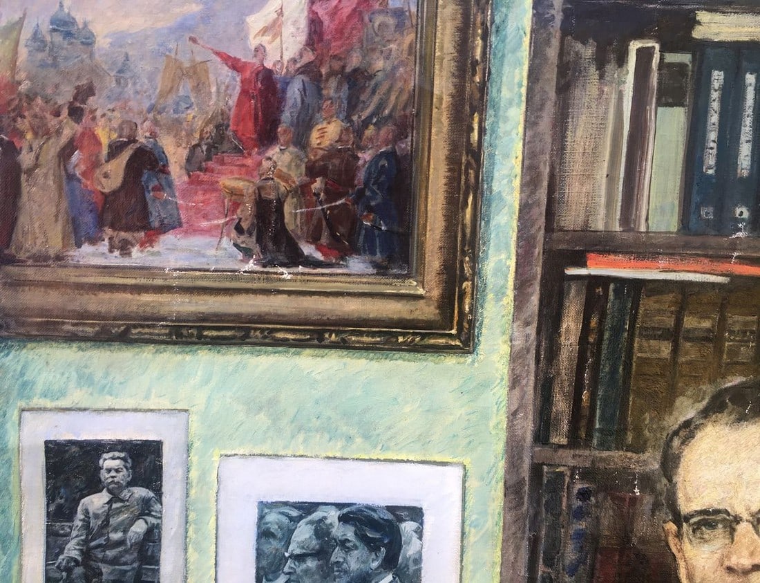 Oil painting Writer Nathan Rybak Shostak David Zelmanovich - 6