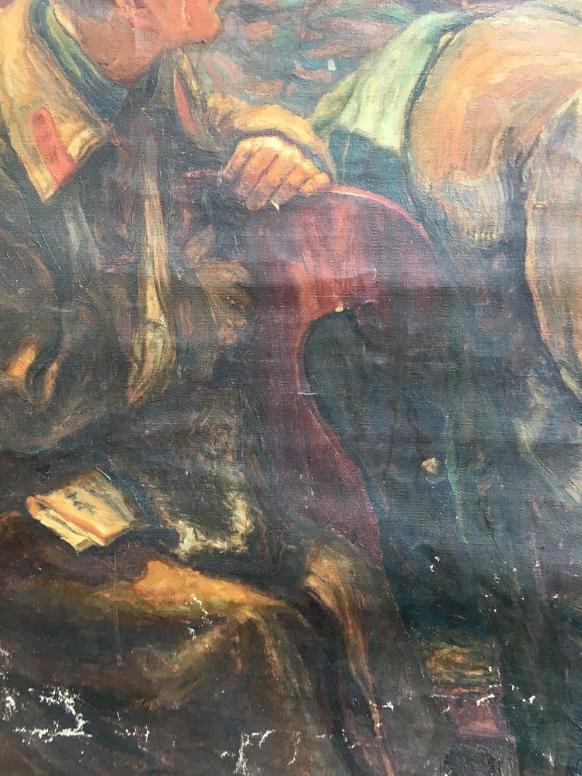 Oil painting Lenin among delegates of the 3rd Congress of Komsomol Terentyev Vladimir Vasilievich - 2