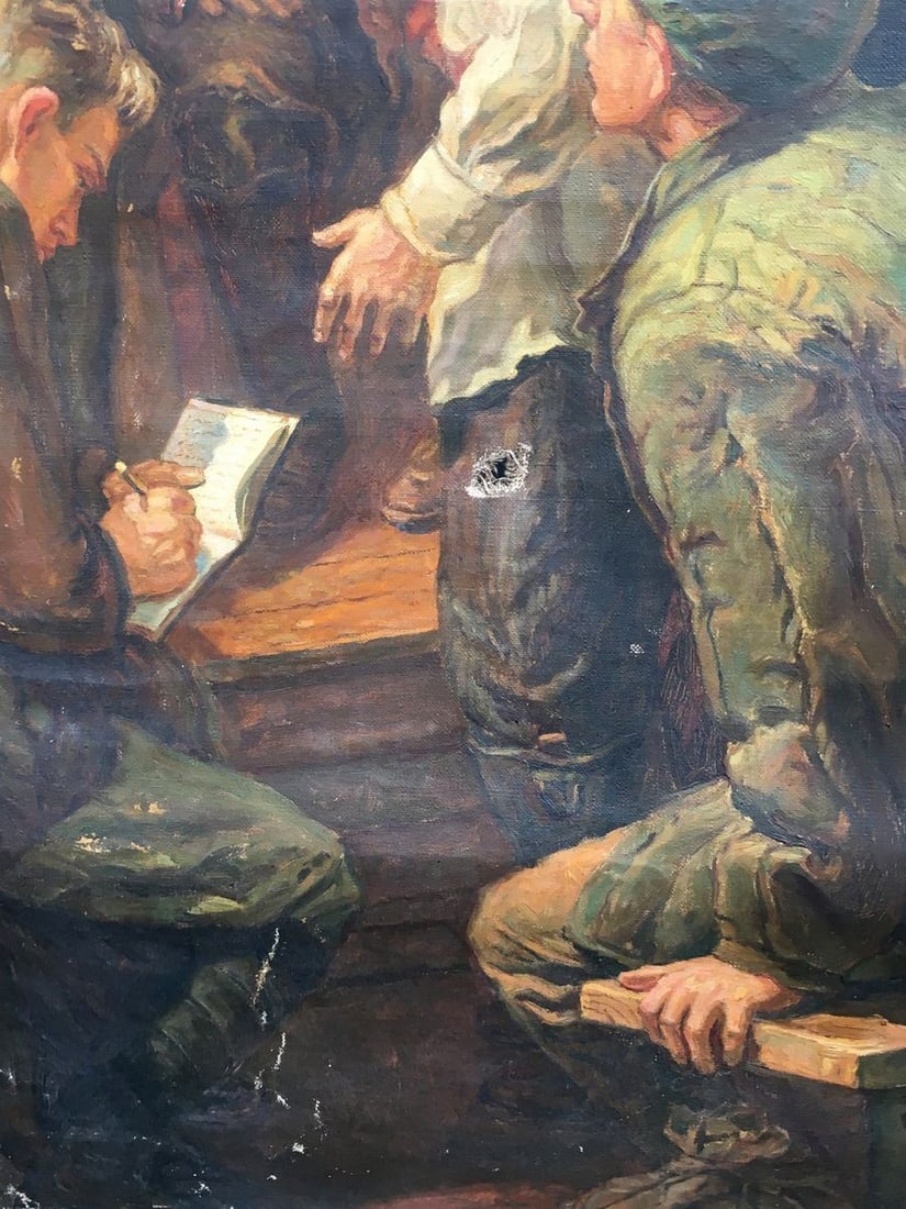 Oil painting Lenin among delegates of the 3rd Congress of Komsomol Terentyev Vladimir Vasilievich - 3