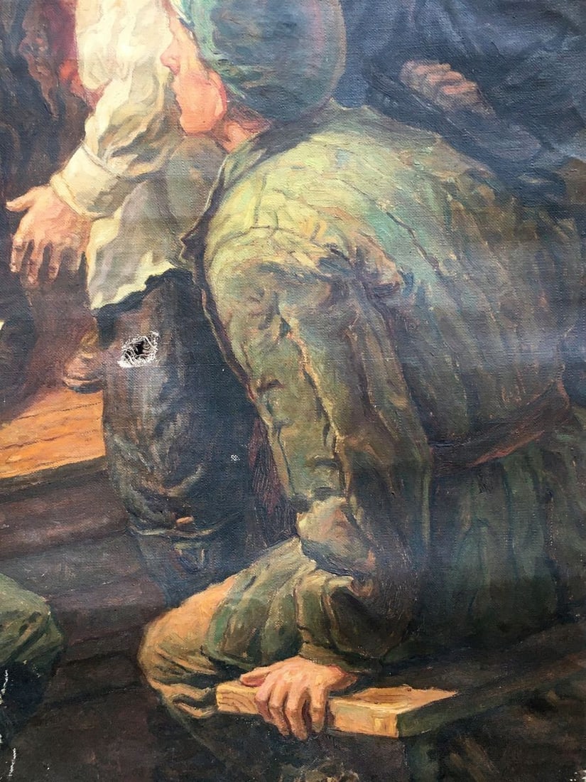 Oil painting Lenin among delegates of the 3rd Congress of Komsomol Terentyev Vladimir Vasilievich - 4