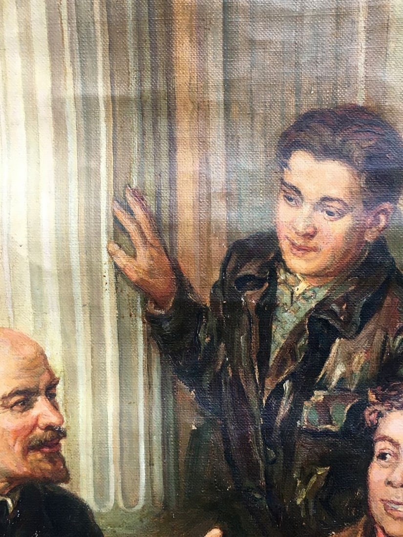 Oil painting Lenin among delegates of the 3rd Congress of Komsomol Terentyev Vladimir Vasilievich - 6